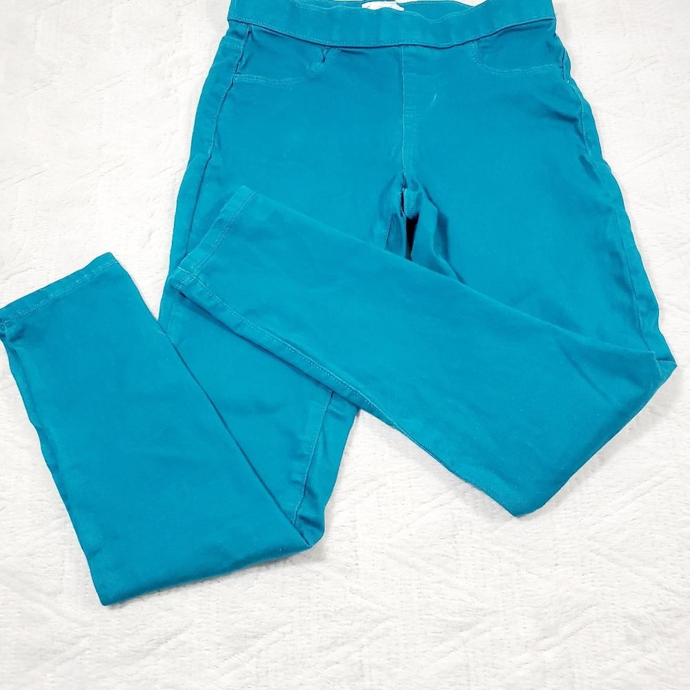 Girls 12 jeans Teal stretch Jeggings
